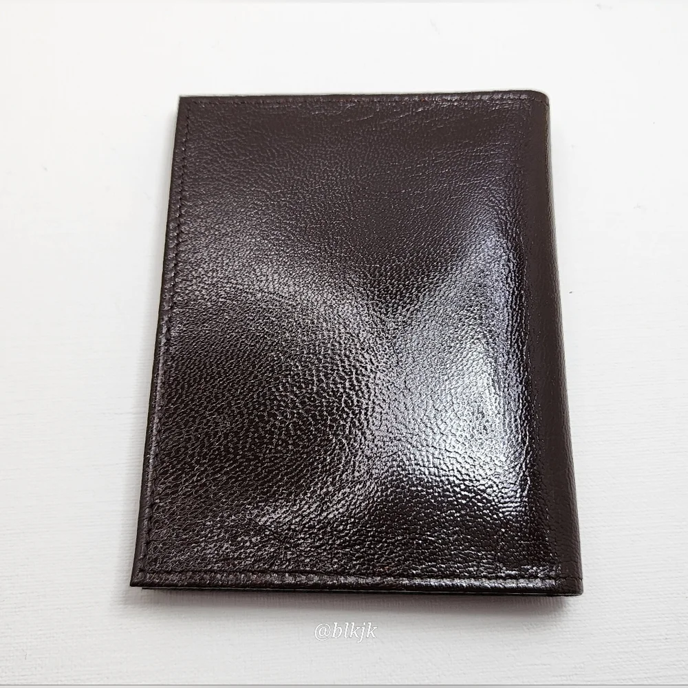 Vintage Gino Goat Leather Slim Bifold Wallet *Brown* NWT